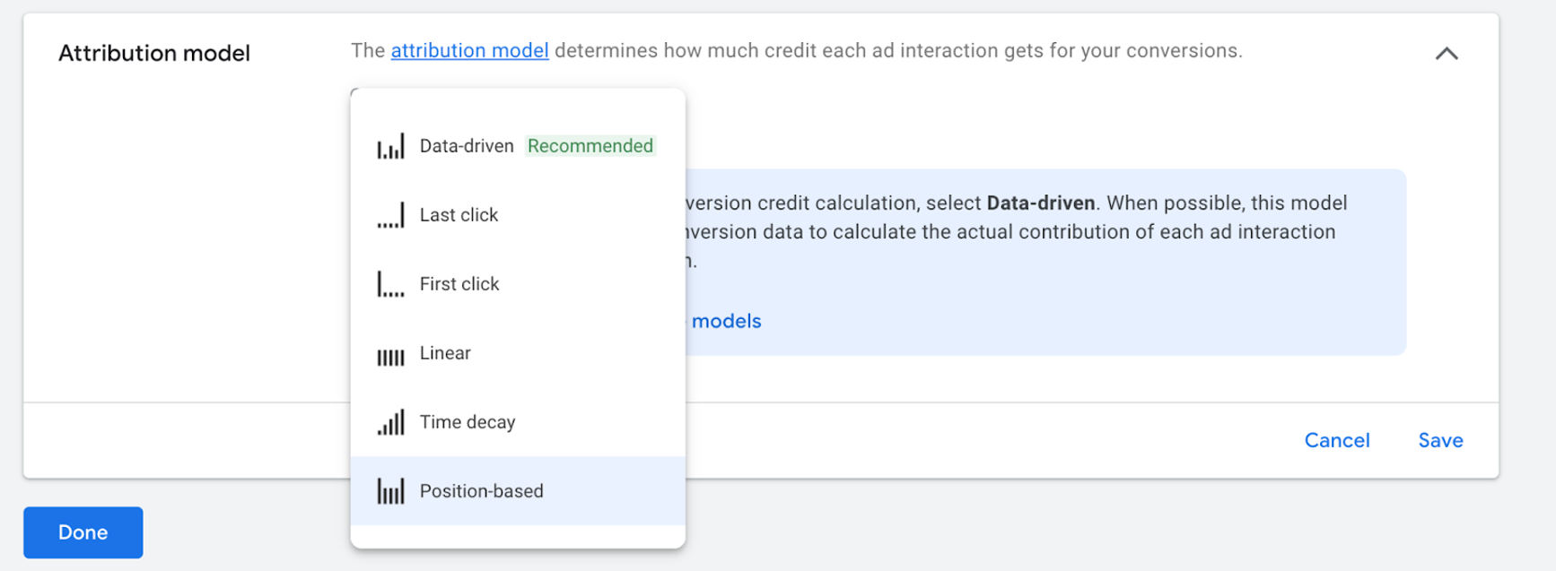 Google ad attribution