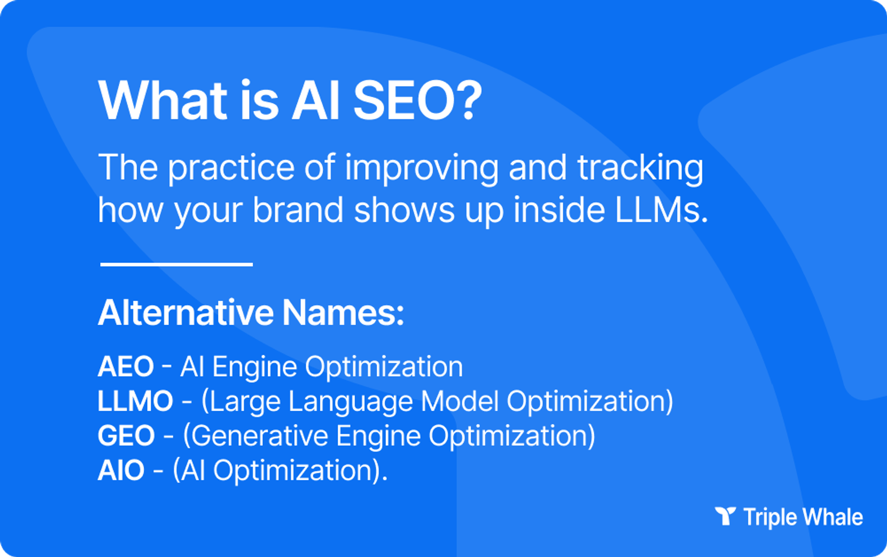Glossary of AI SEO terms: AEO, LLMO, GEO, and AIO