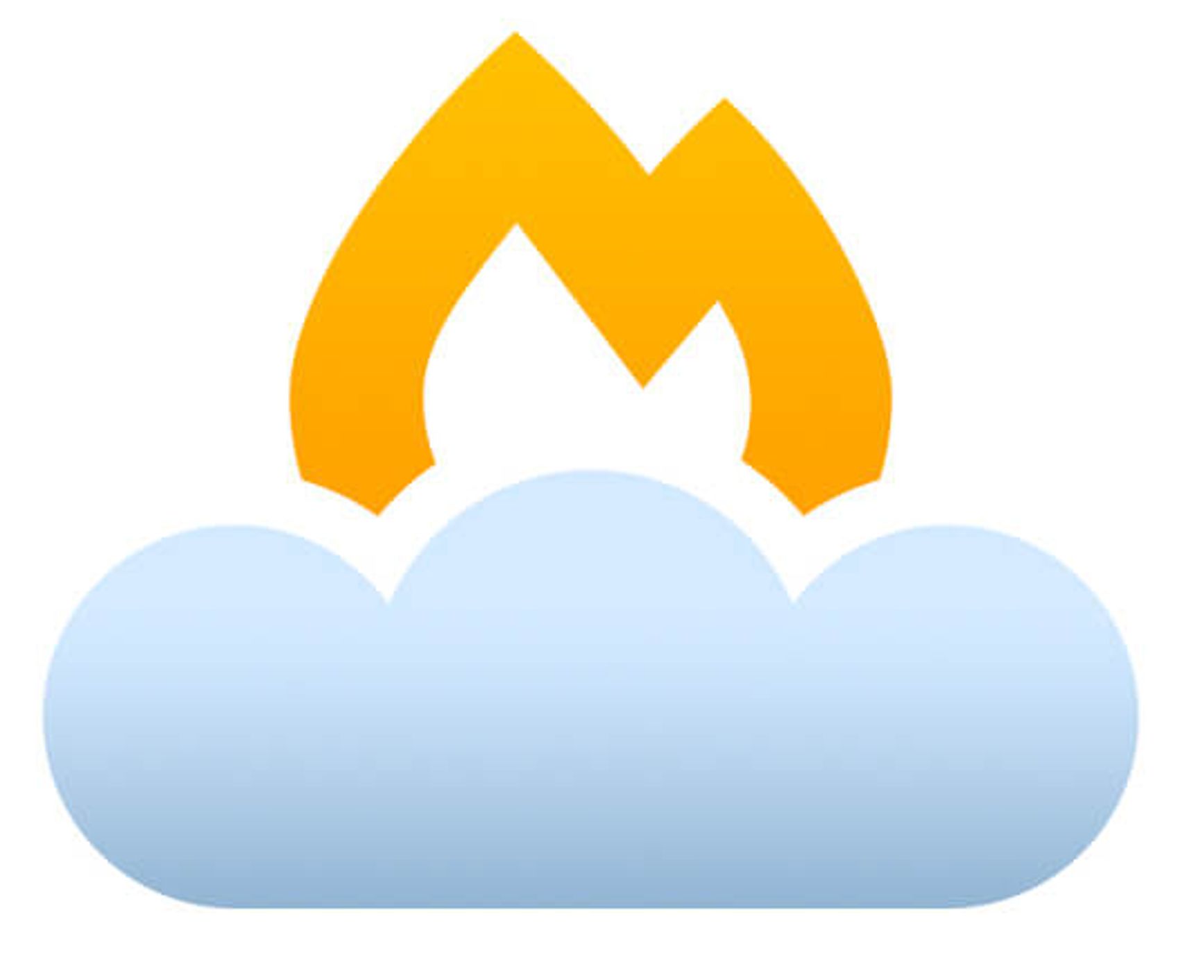An icon of a fire and smoke