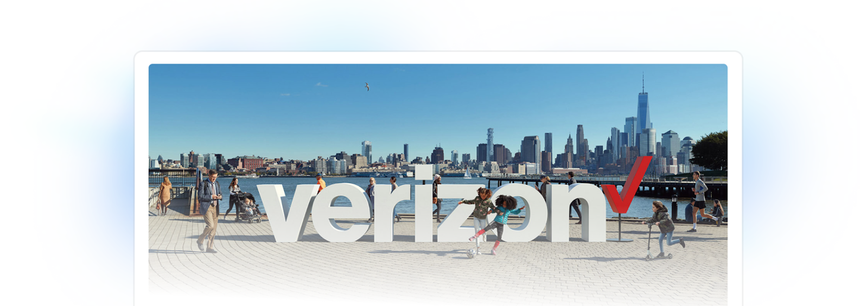 A photo of Verizon's logo