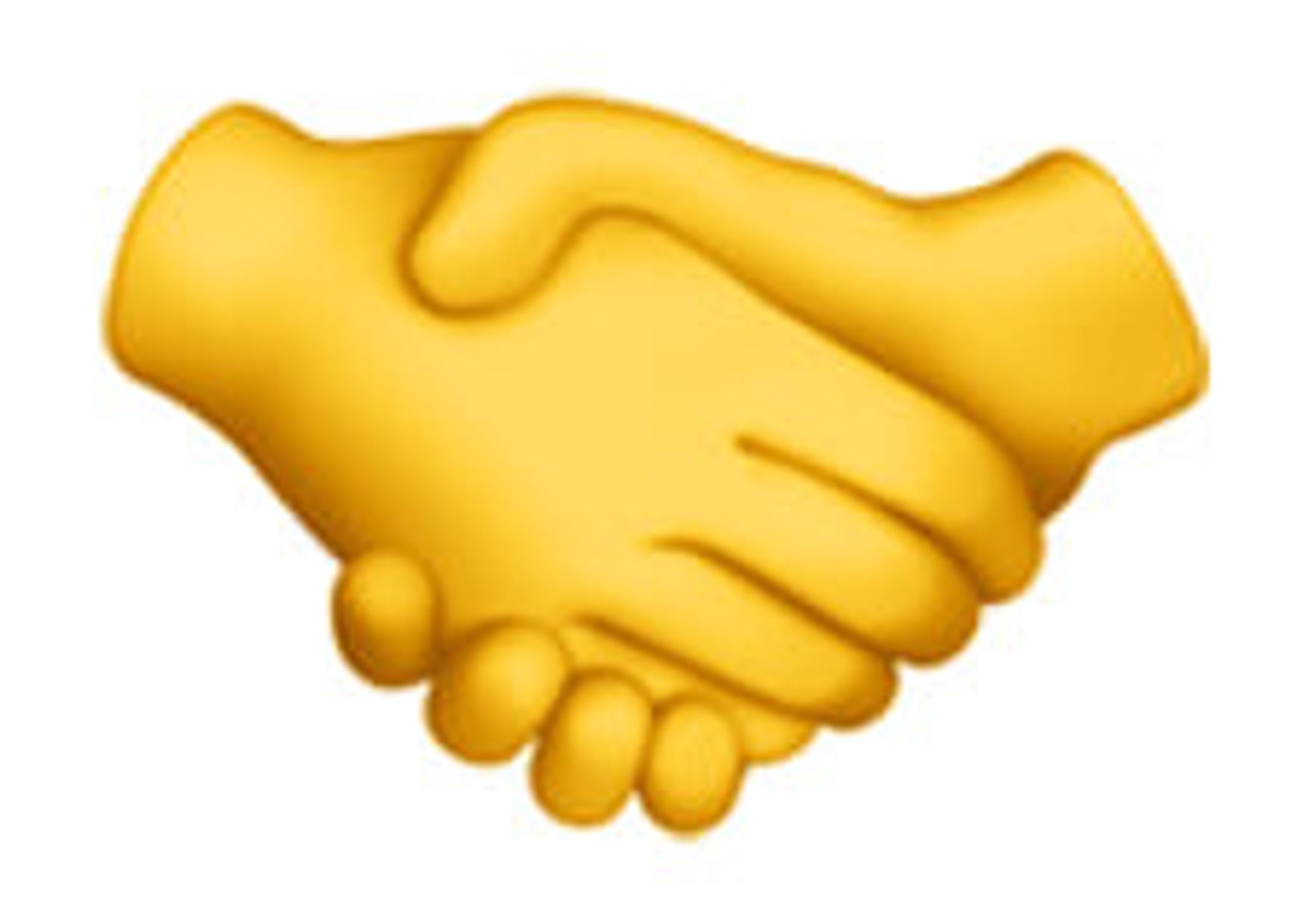 An emoji of a handshake
