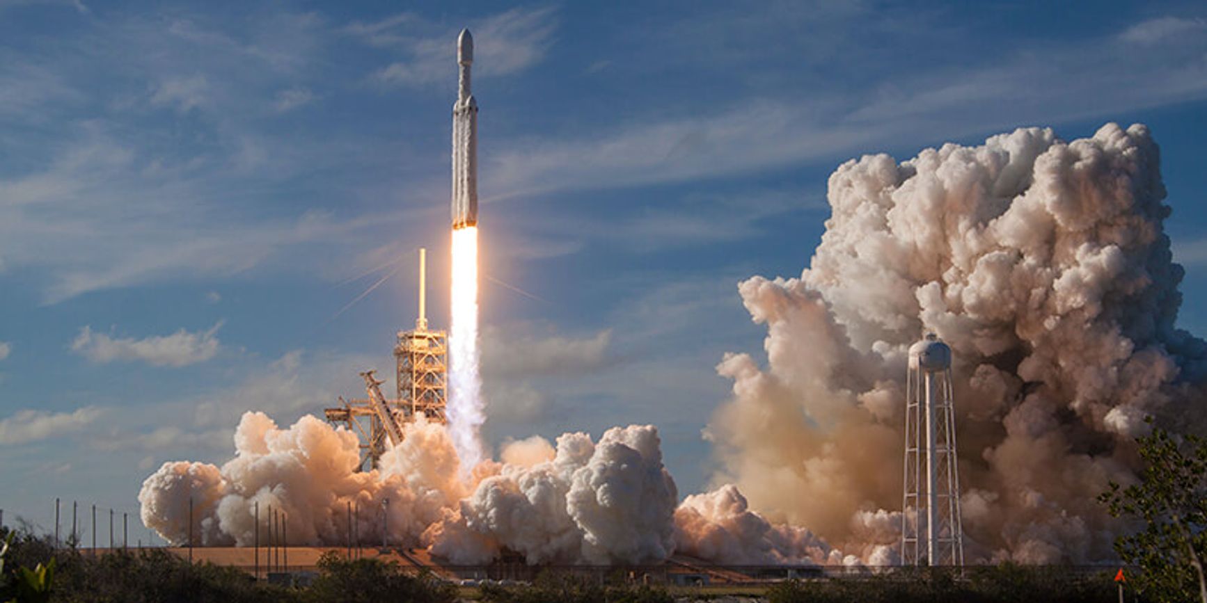 A photo of a SpaceX rocket taking off.