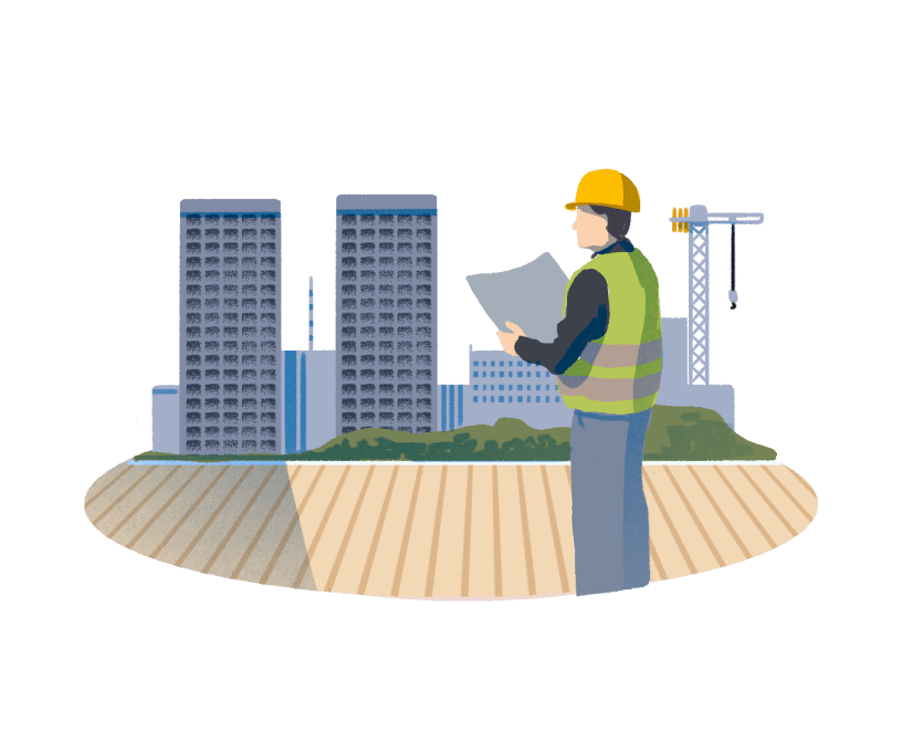 Construction site illustration