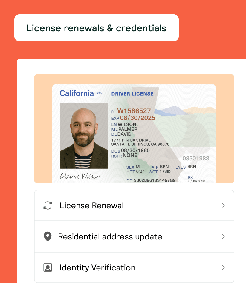 License renewals
