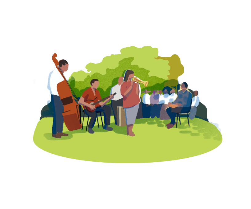 Park Concert Illustration