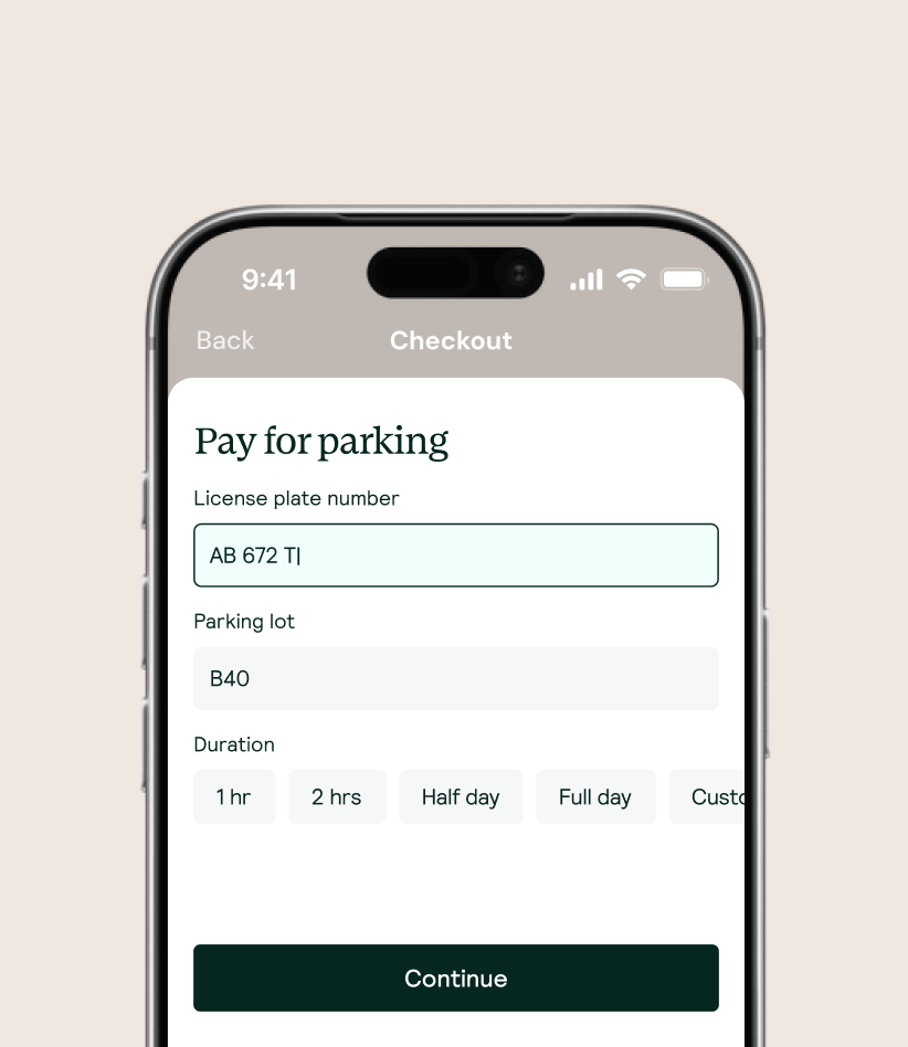 On-street metered parking