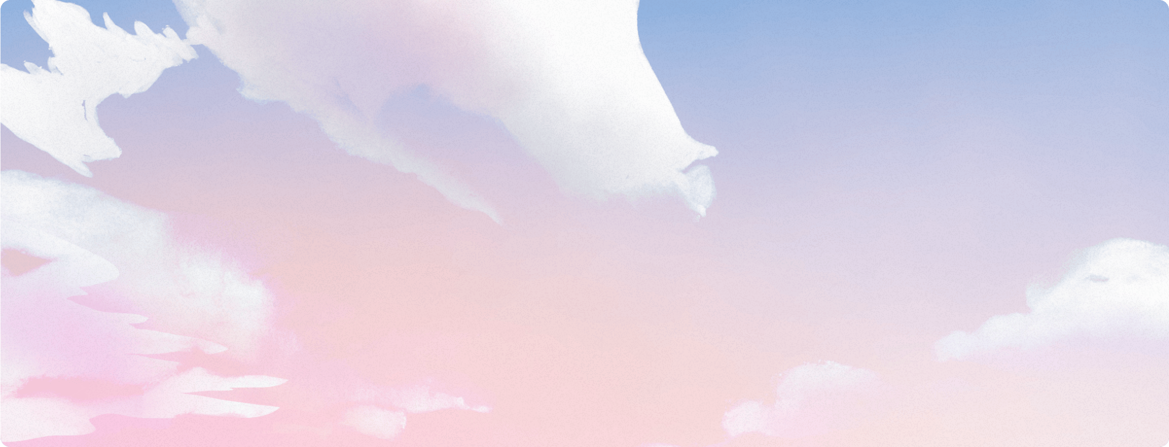Clouds on a red blue sky illustration.