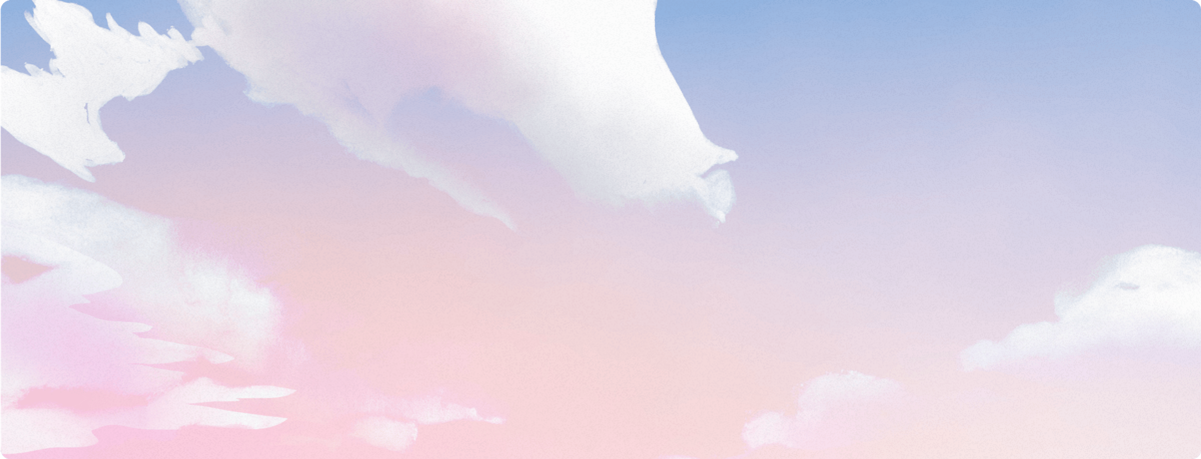 Clouds on a red blue sky illustration.