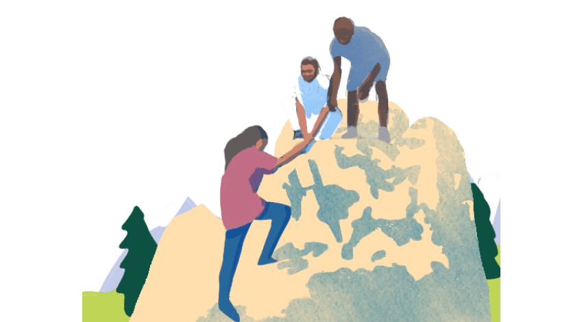 Mountain Climbing Illustration