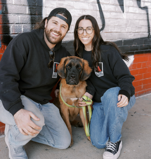 Vinnie Somma and dog he is training