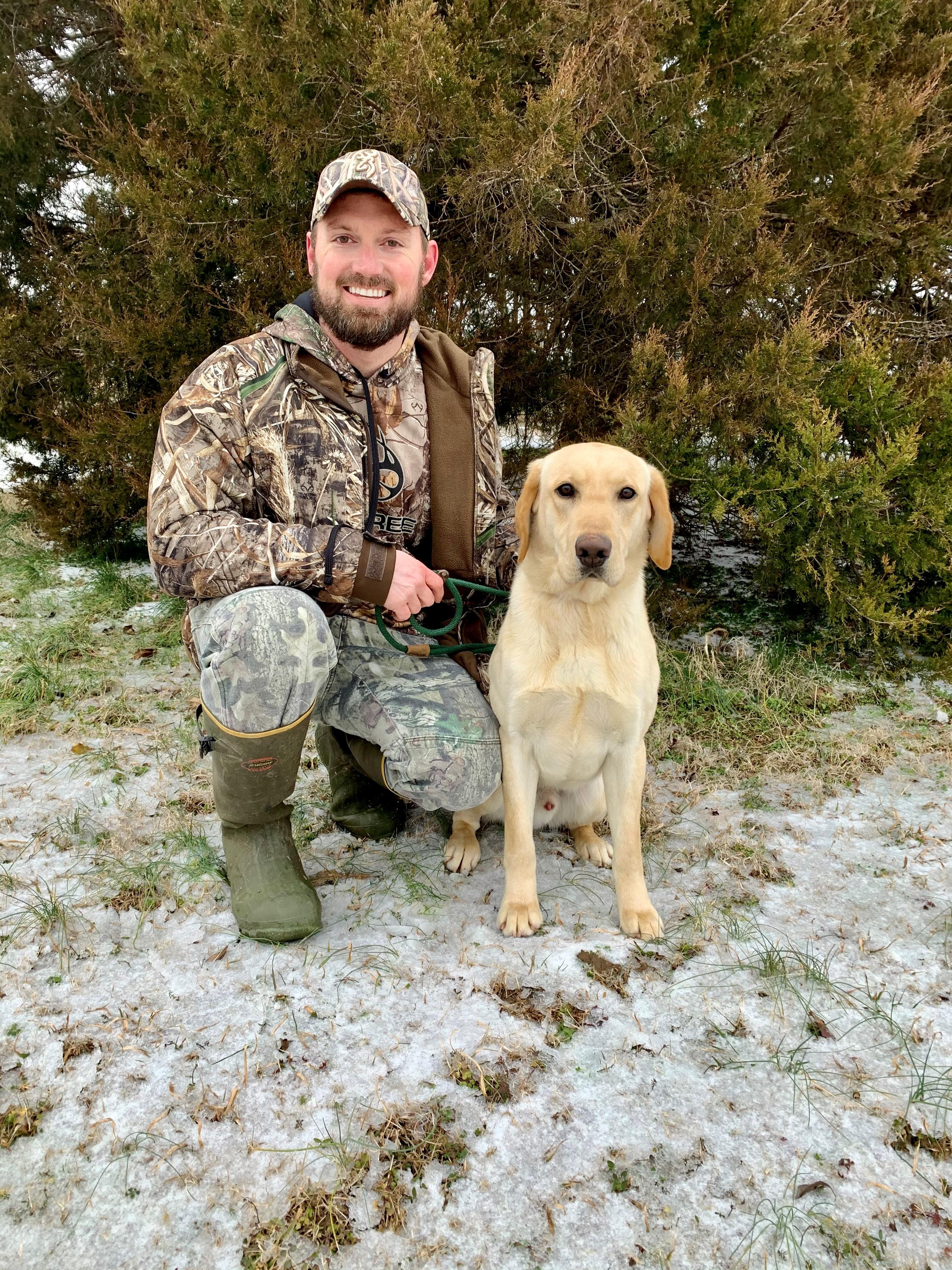 man and dog