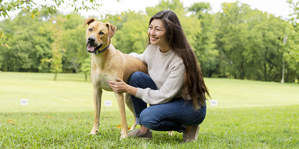 Woman with dog