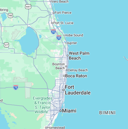 Map of the Invisible Fence of East Florida Location