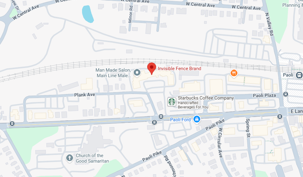 Map Pin Drop of the Invisible Fence of Philadelphia Location