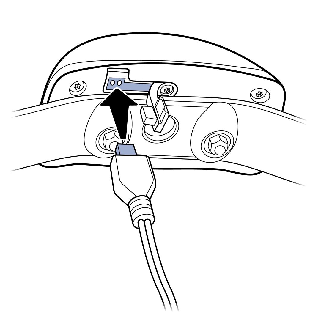 Plug charger into collar