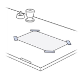 Tape Template Onto Door