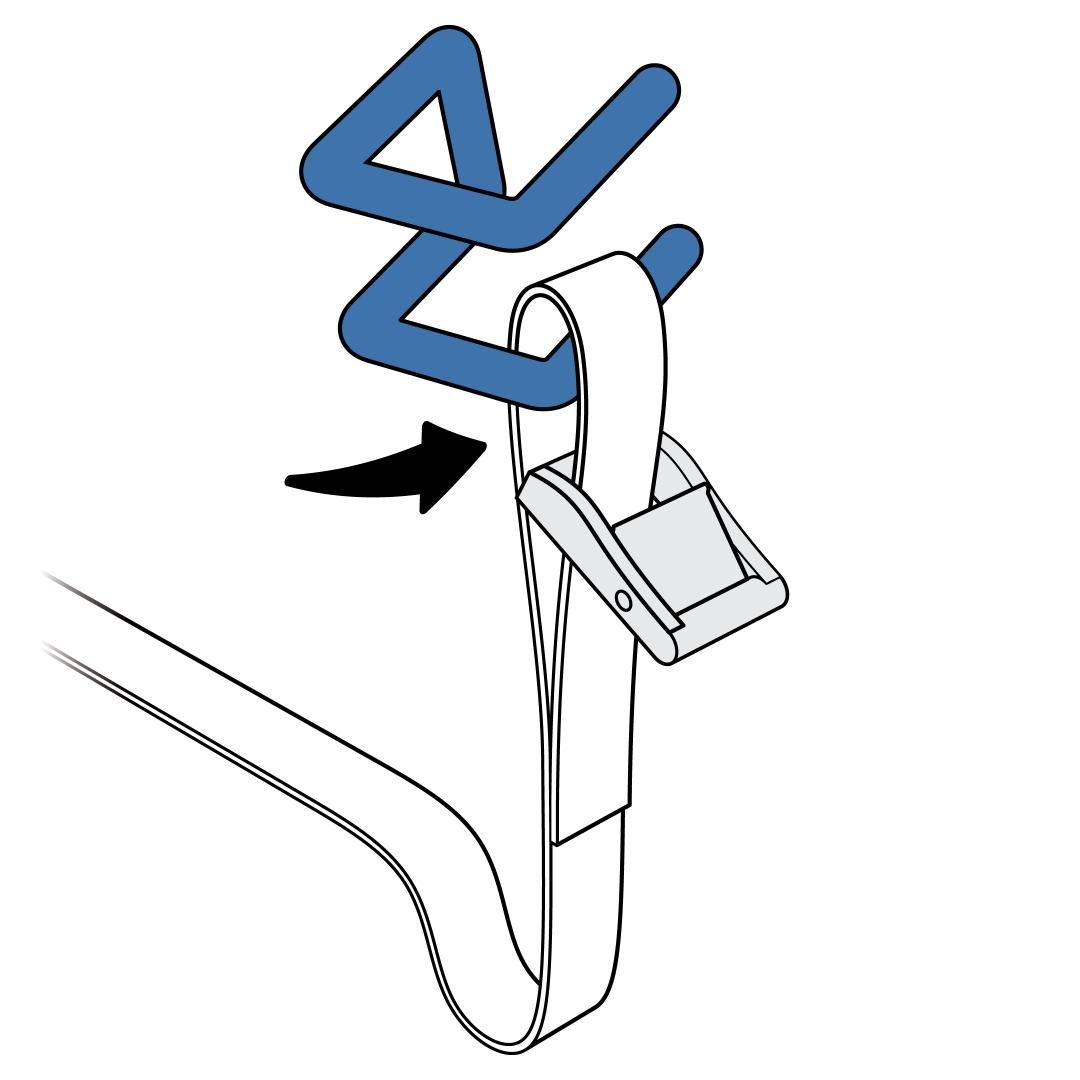 Insert Door Hanger Into Loop Adjustor