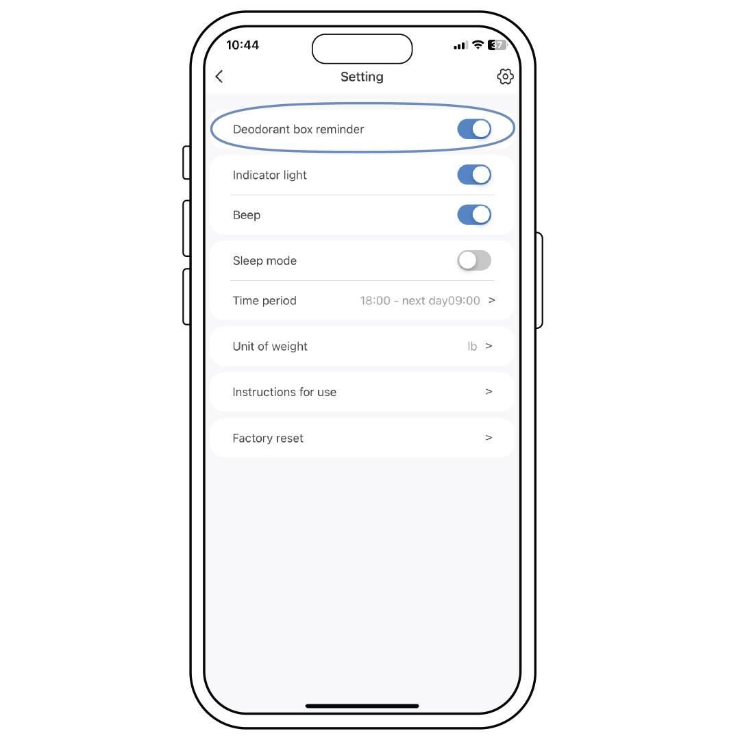 Toggle Deodorant Reminder