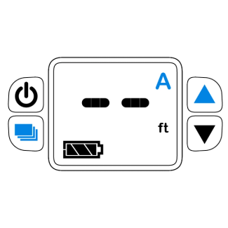 The select button and up button are highlighted as well as mode A