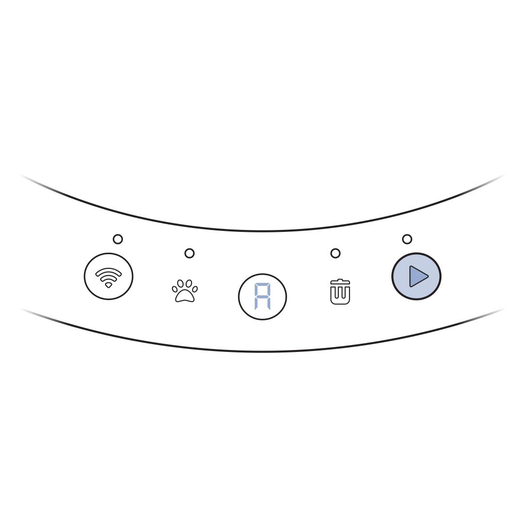 Cleaning Button Highlighted And A Showing In Display