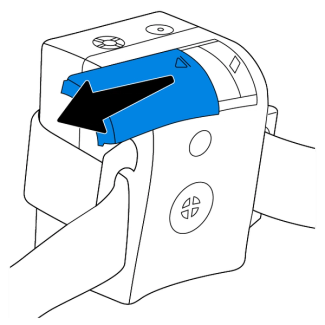  Slide the battery door to the left to open