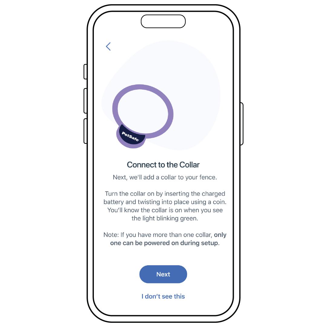 Connect to the Collar with Removeable Battery