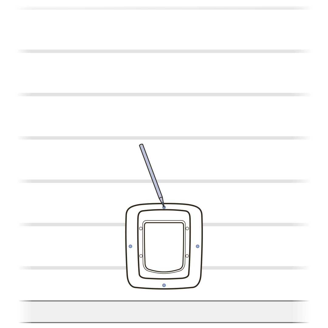 Mark hole locations for exterior assembly