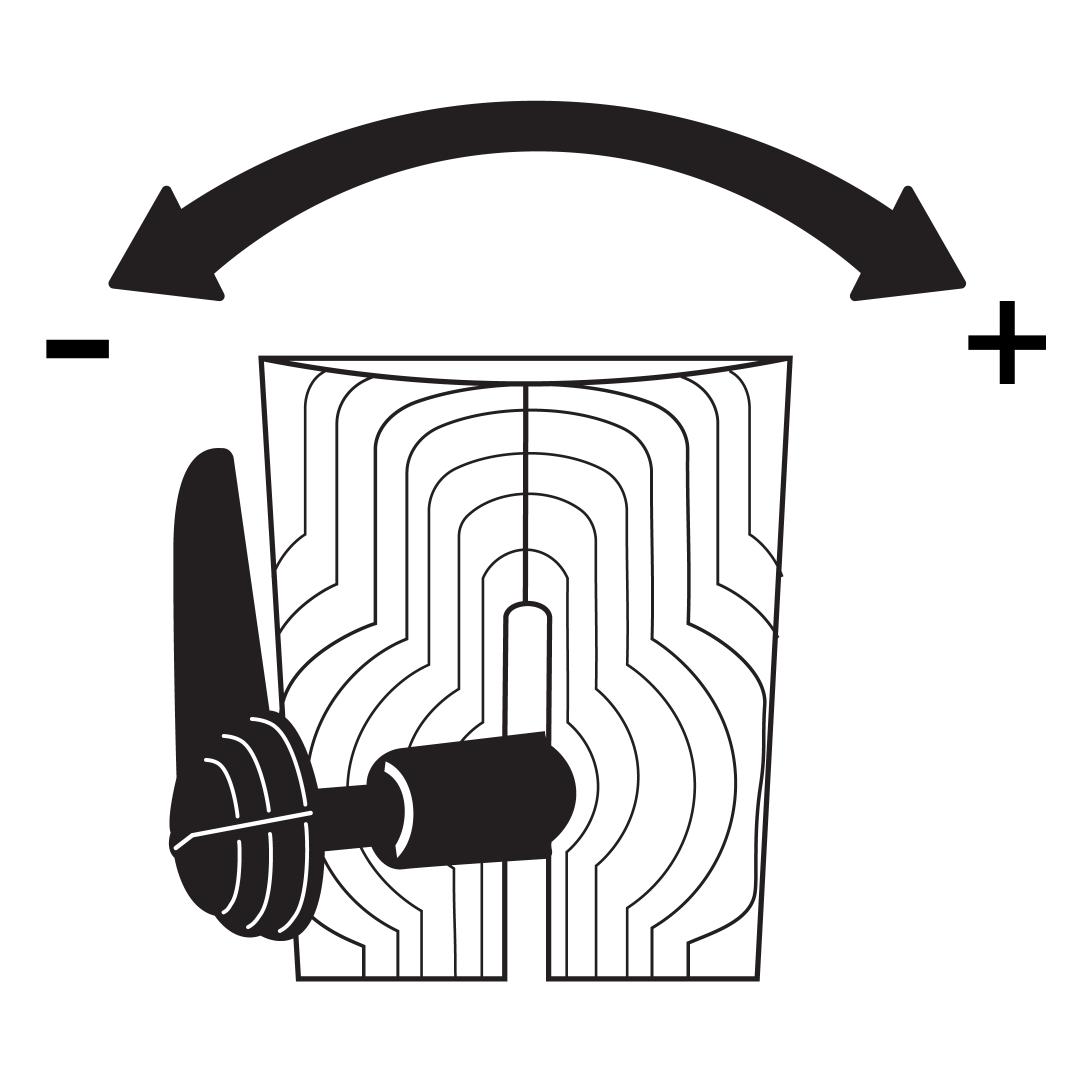 Adjust flow knob