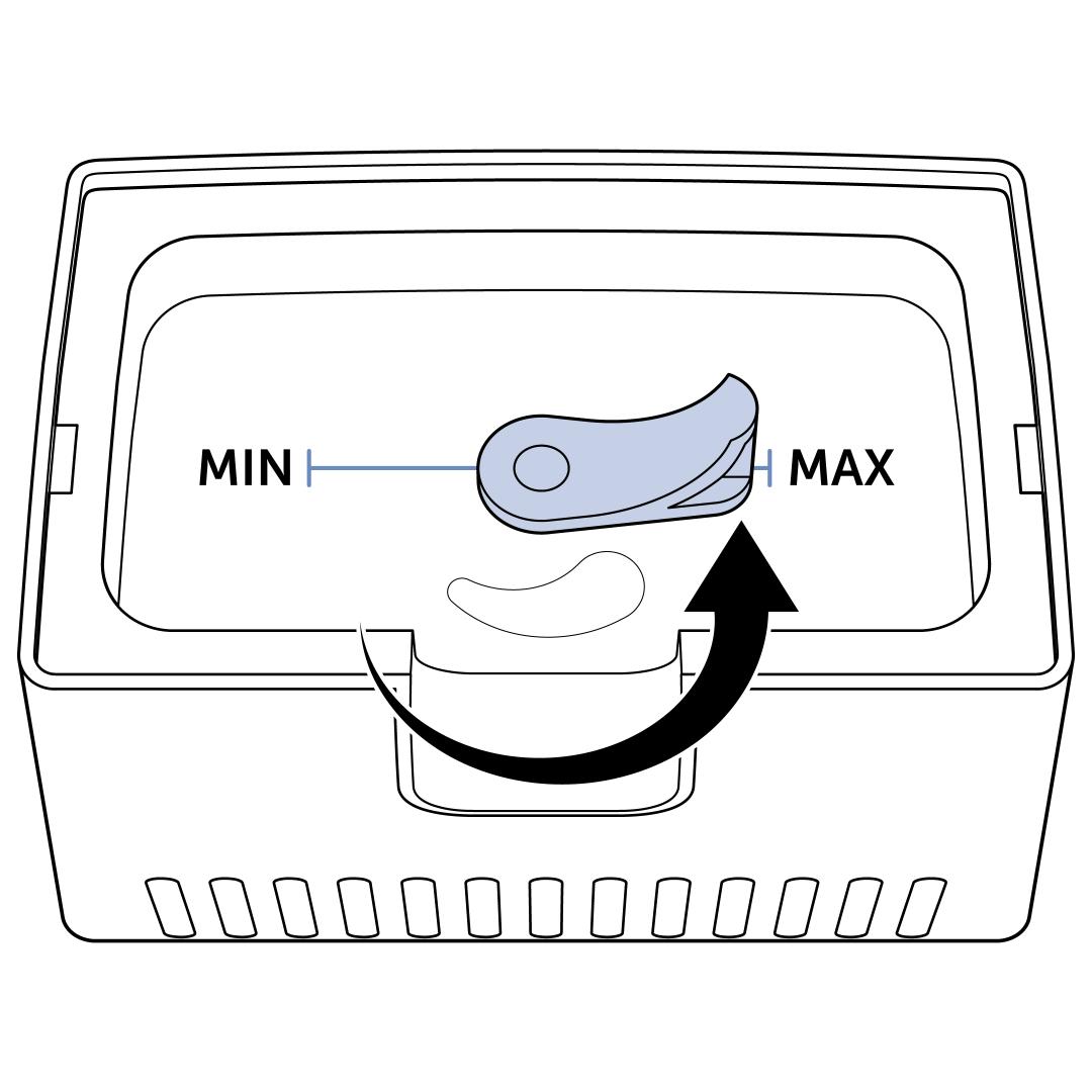 Adjust The Flow Control Knob