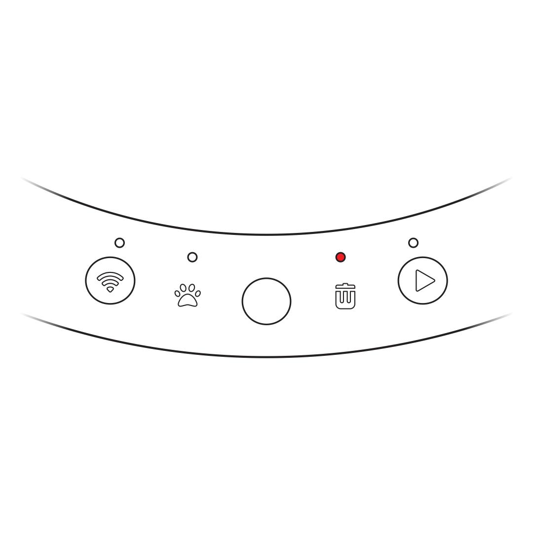 Red Light Above Trashcan Icon