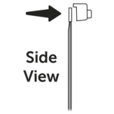 Place flap on flat side of mounting bar