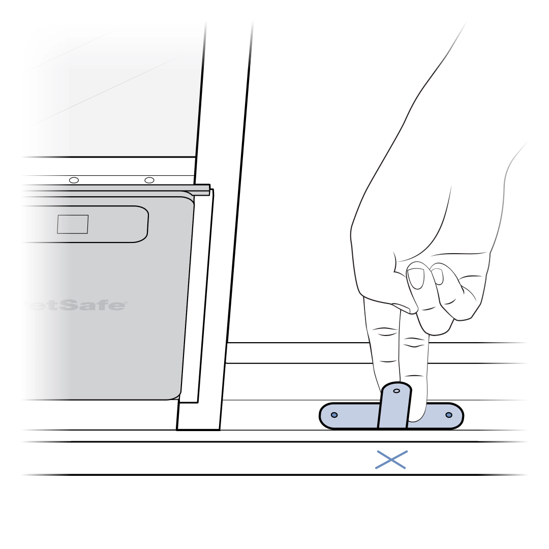 Secure T Brackets To Assembled Pet Door