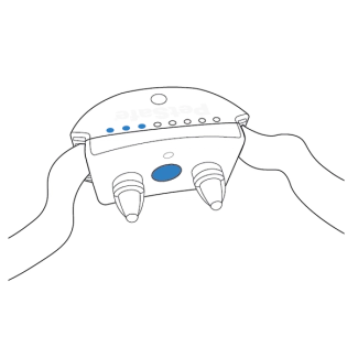 Press the mode button to see the current collar level