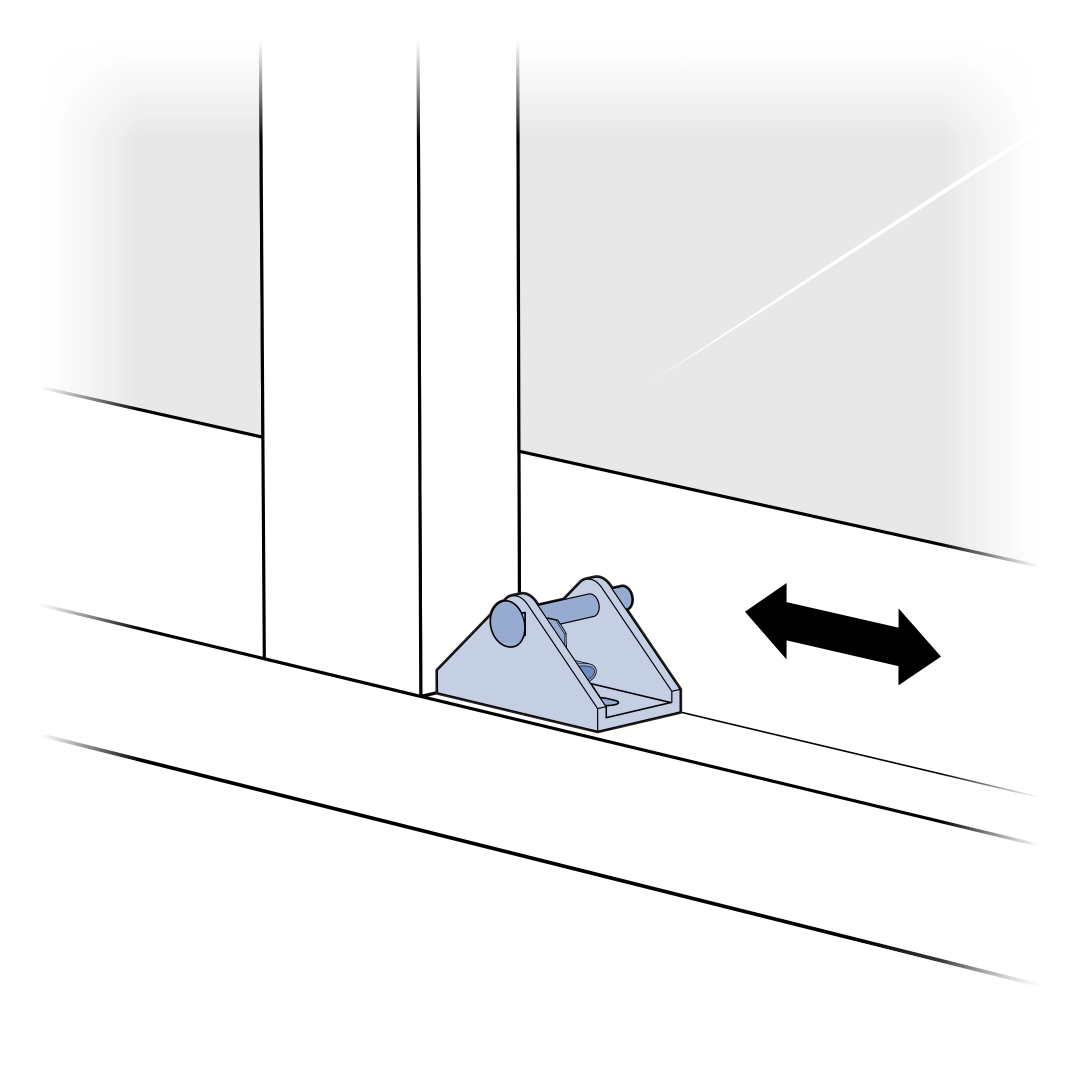 Lock Assembly On Lower Track