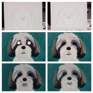 Step-by-step documentation of my fun paint-your-pet night!