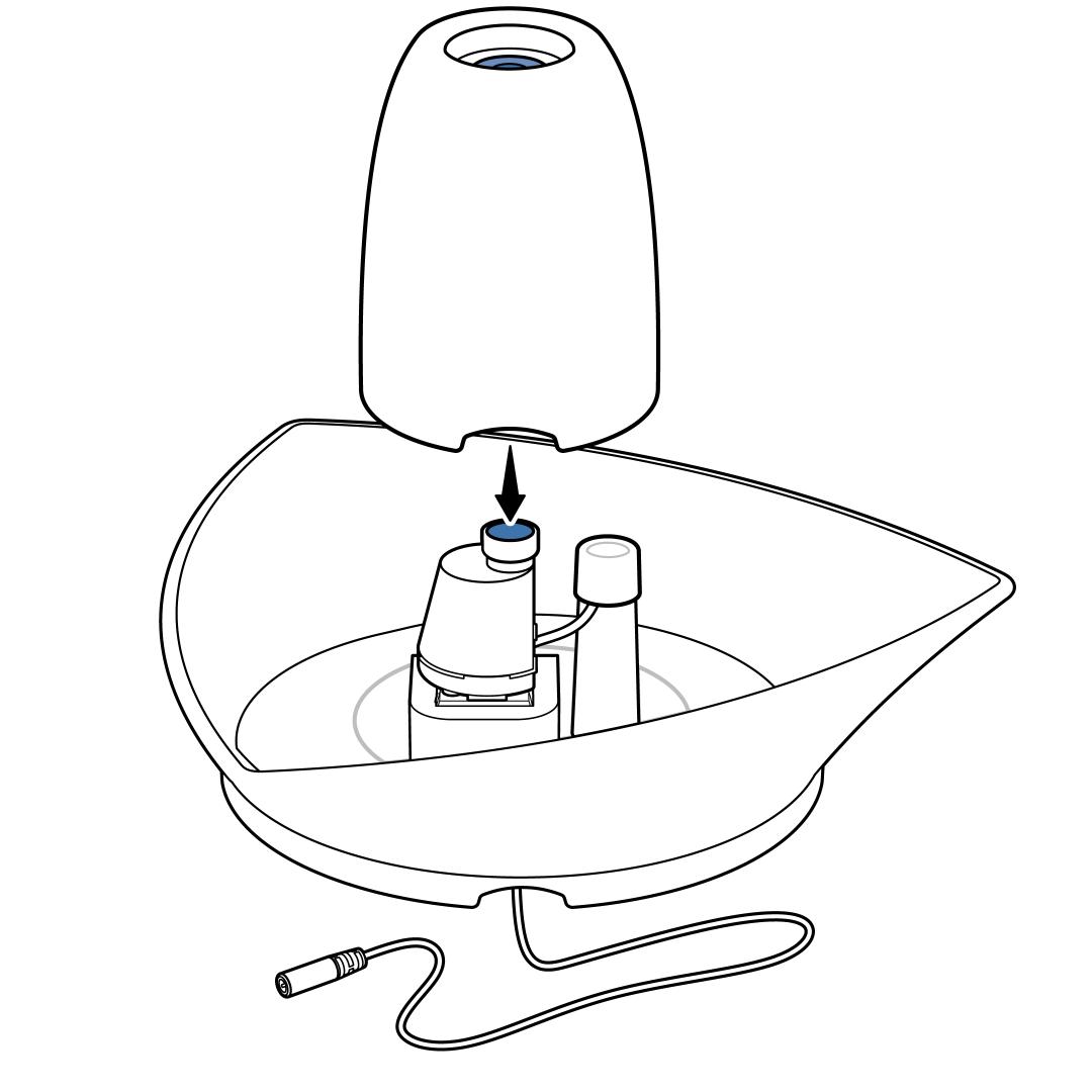 Place Tower Over Filter Housing