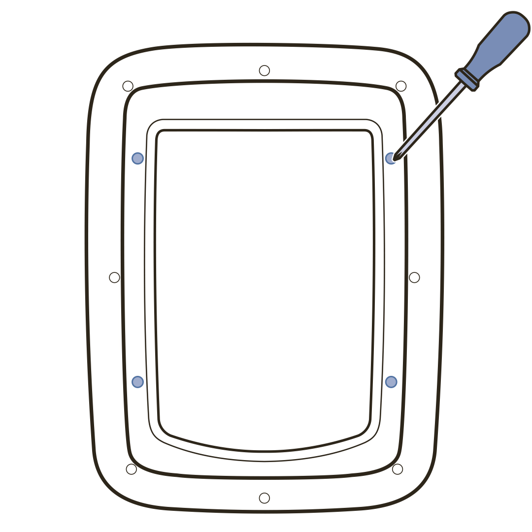 Secure exterior frame to adaptor