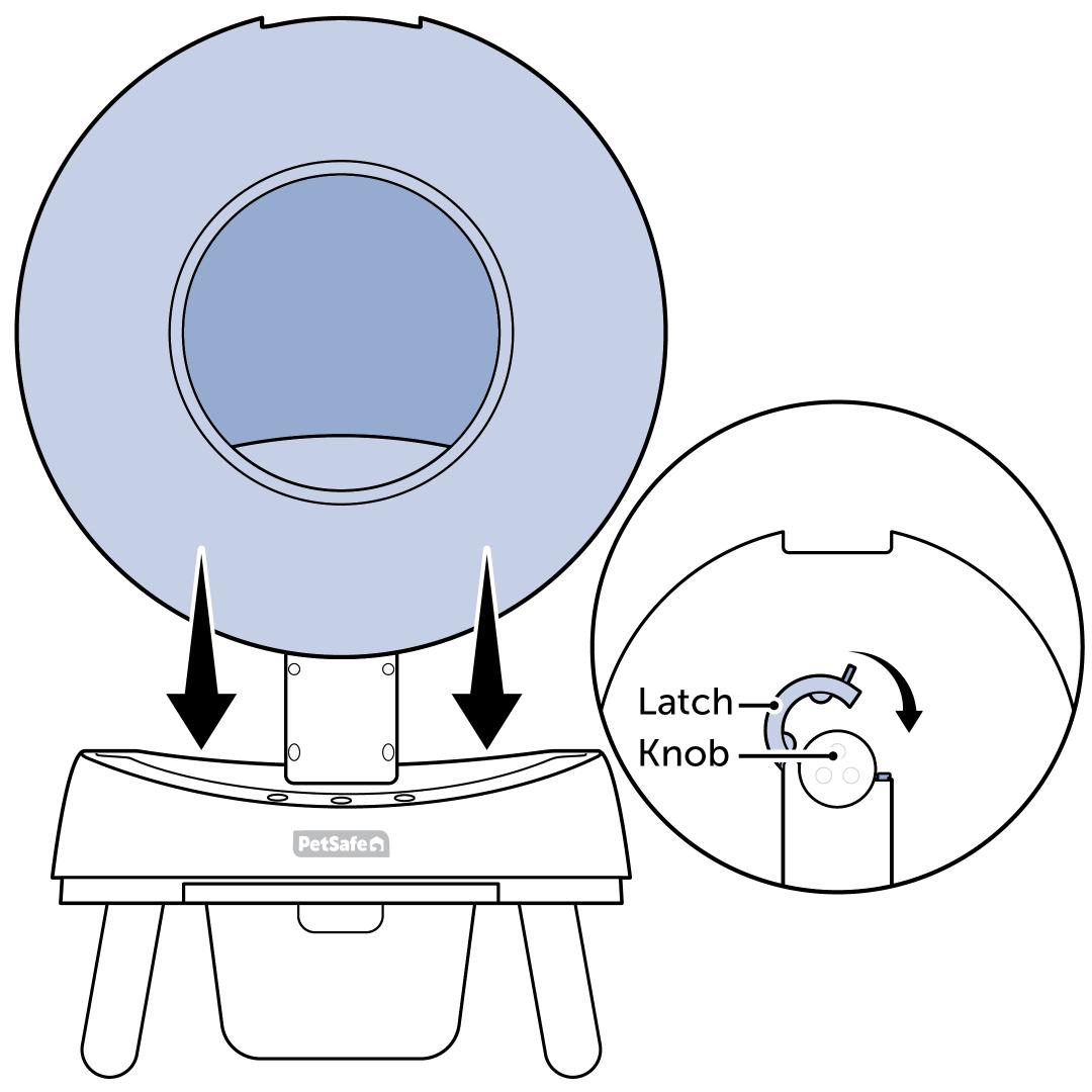 Place Sphere In Base And Close Latch