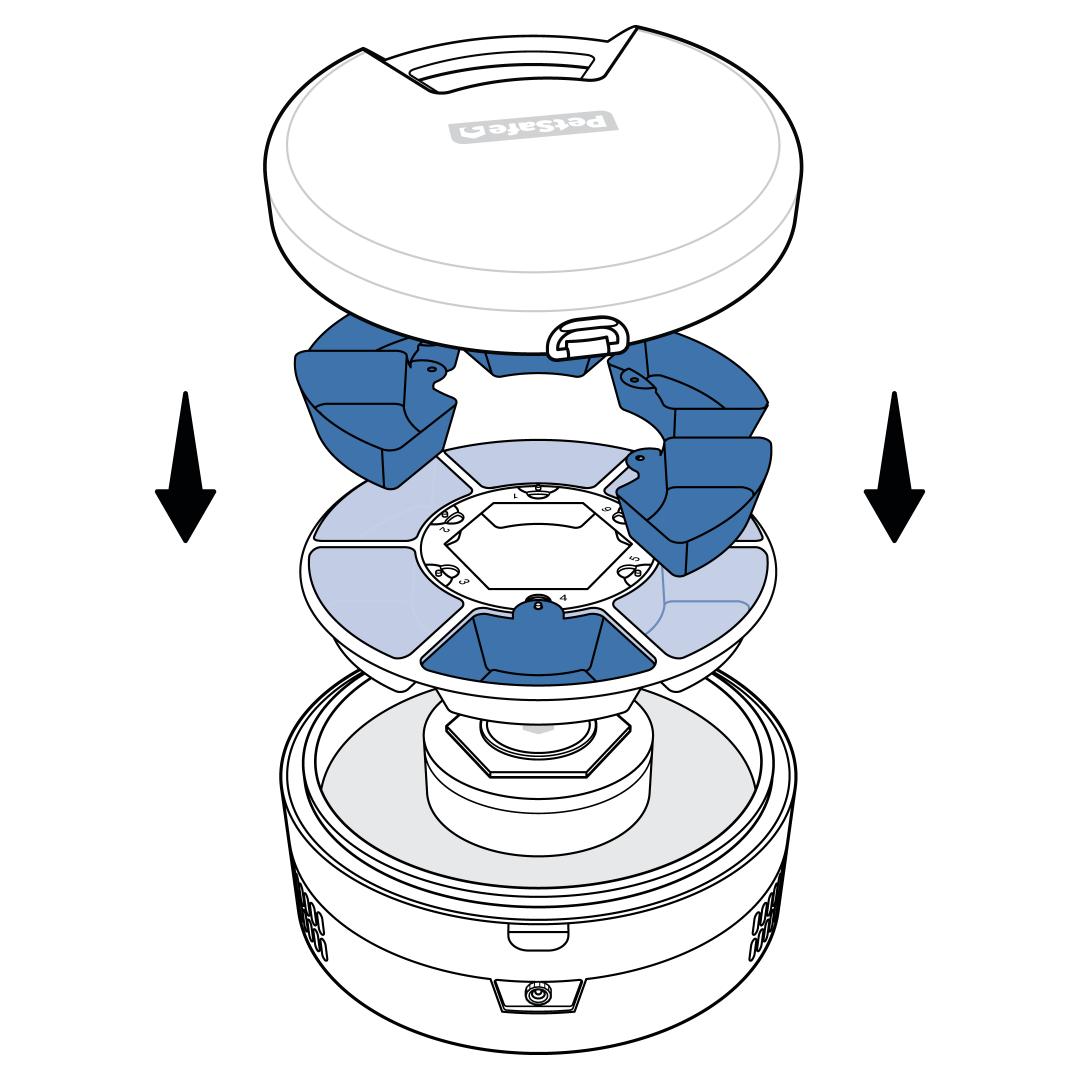 Place Food Insert In Each Tray Compartment And Place Lid On Top