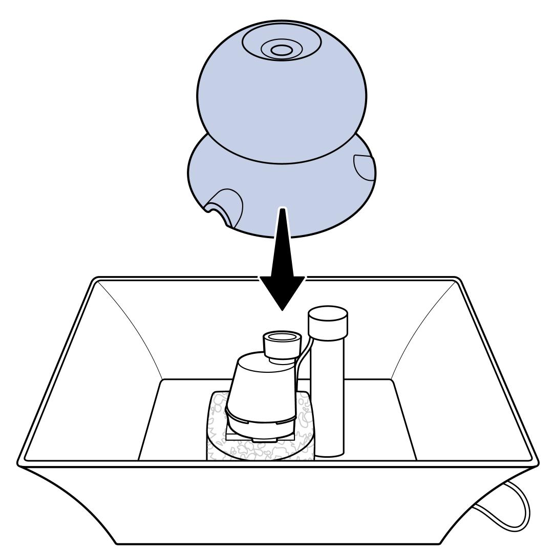 Place Tower Over Filter Housing