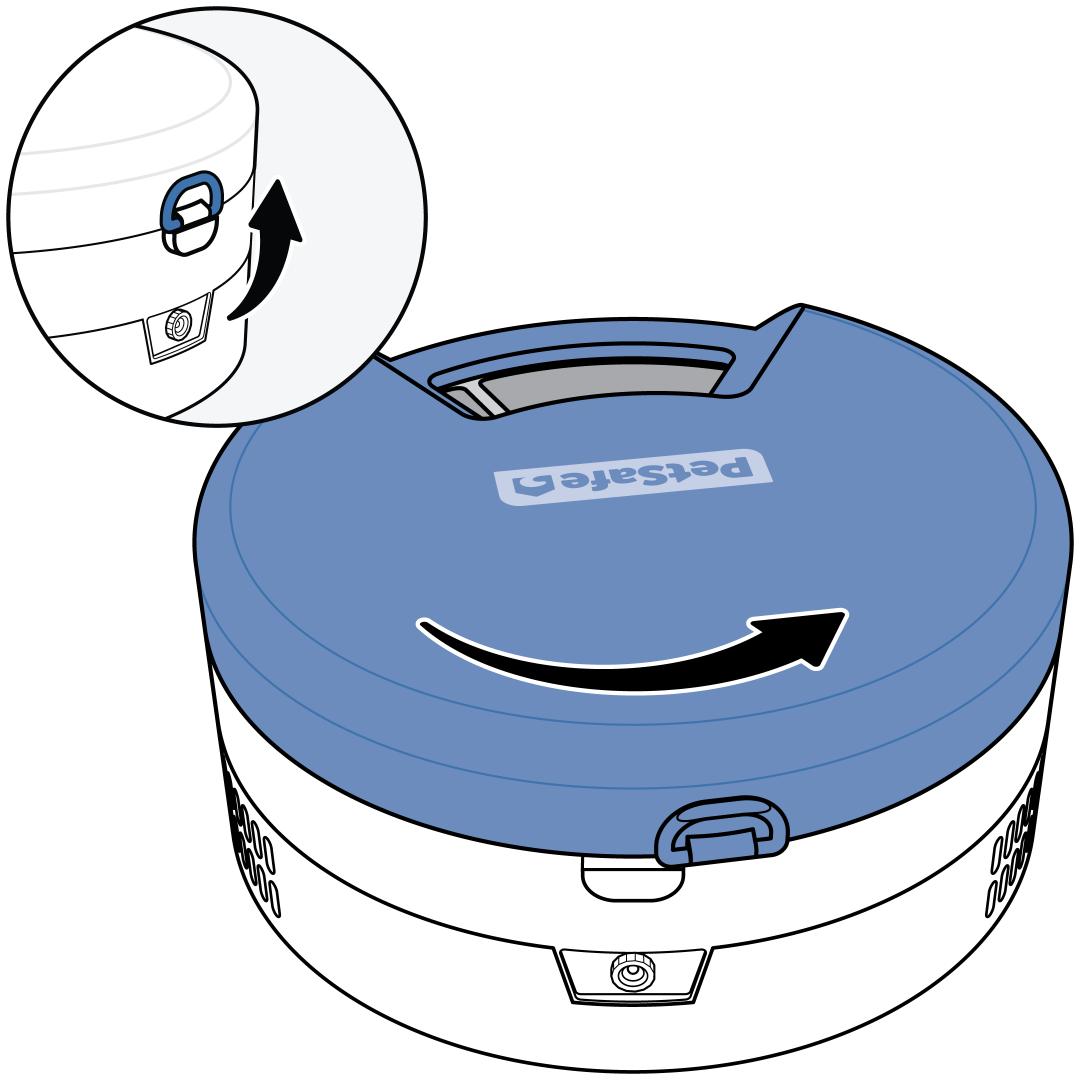 Open Latch And Rotate Lid