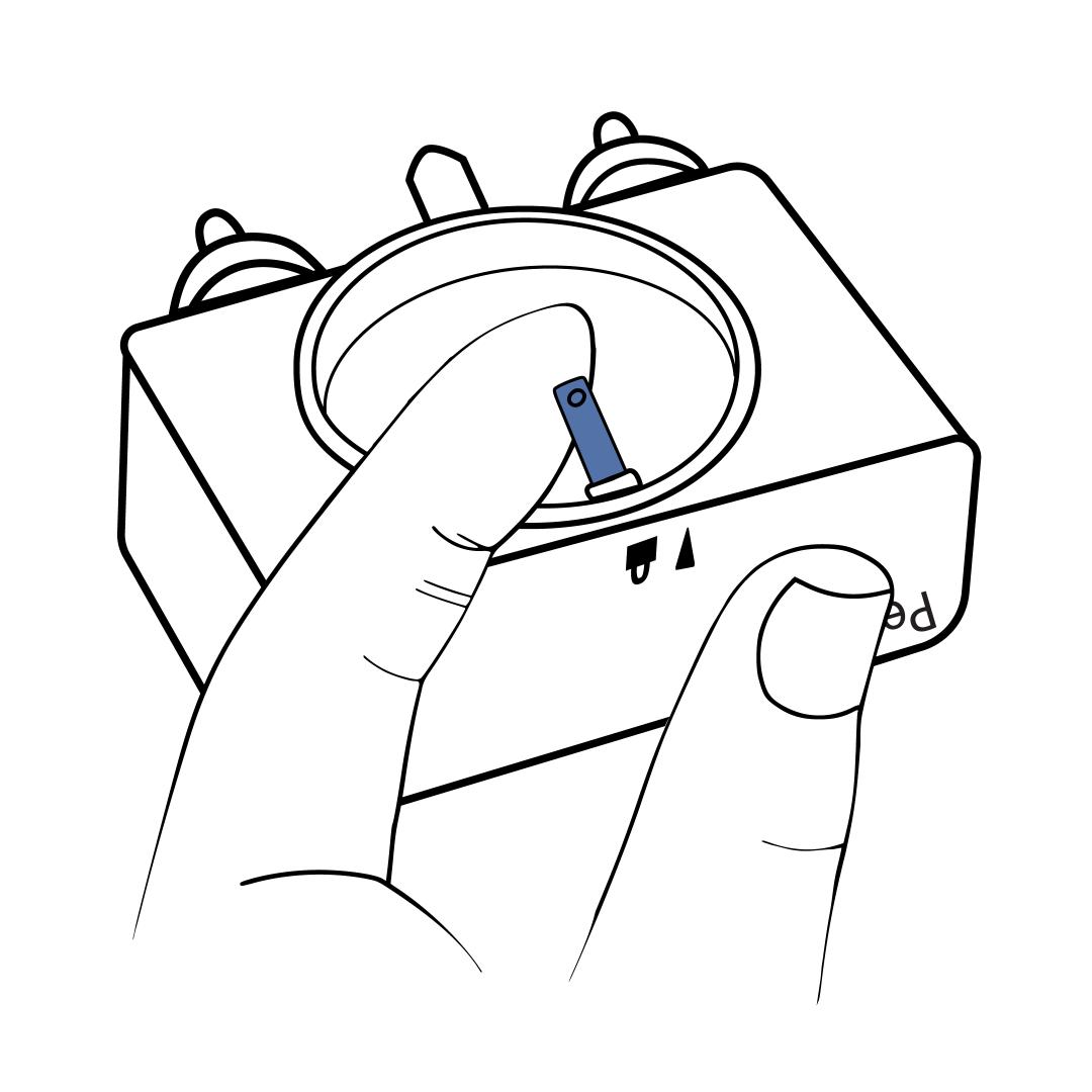 lift tab to remove battery