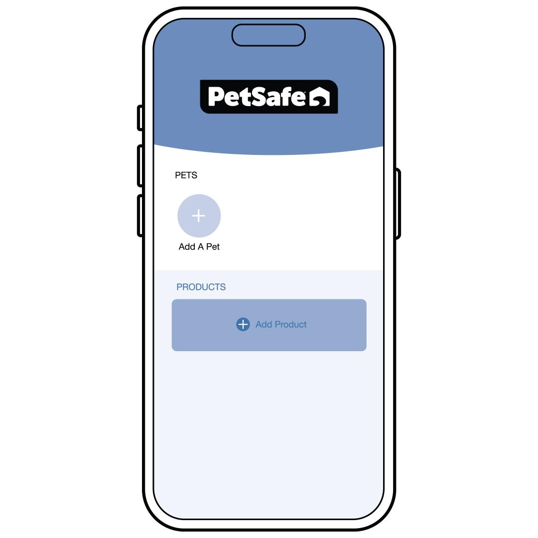screenshot of the app where you can add pets and products