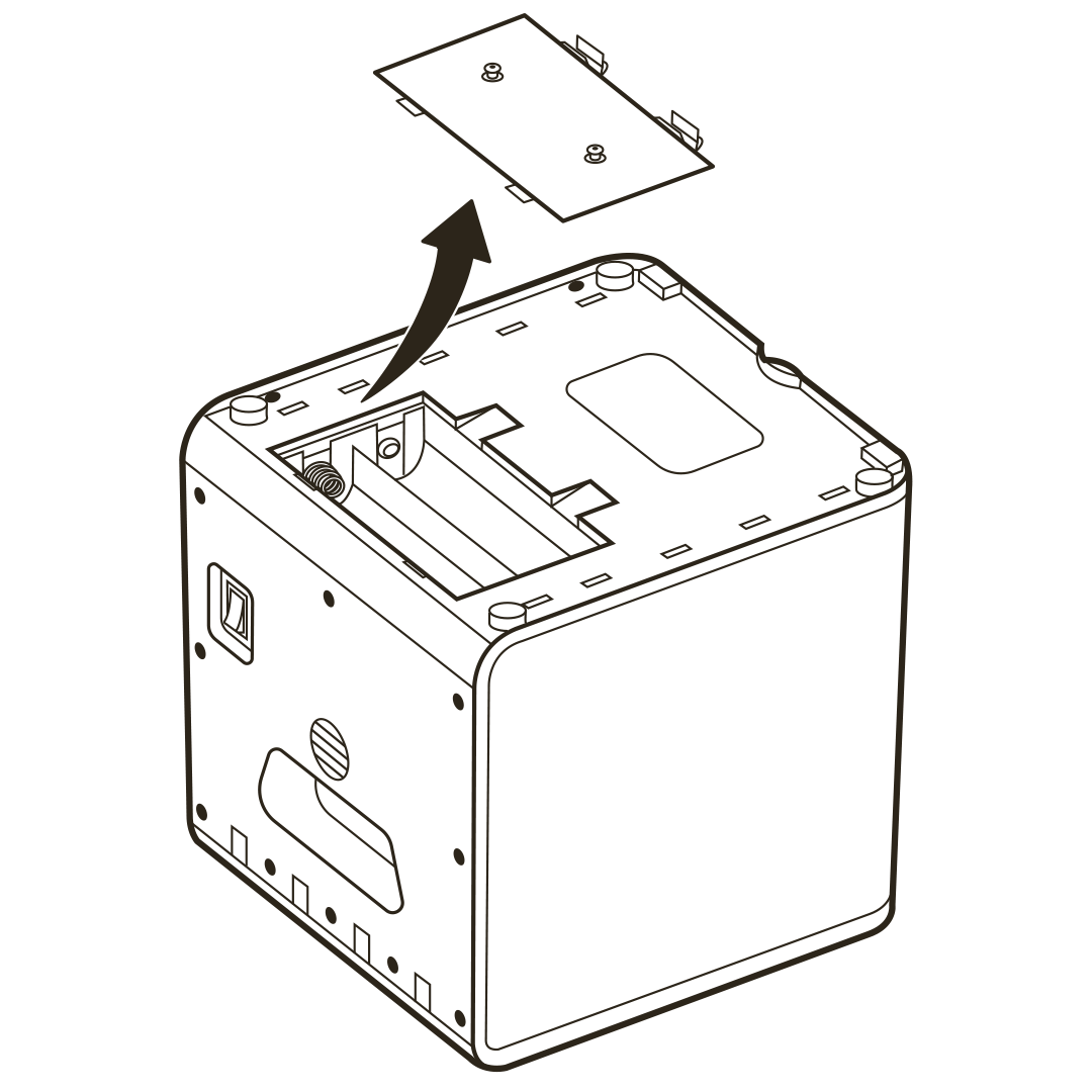 teach-&-treat-how-to-insert-or-change-batteries-dispenser--remove-battery-compartment-door-illustration1