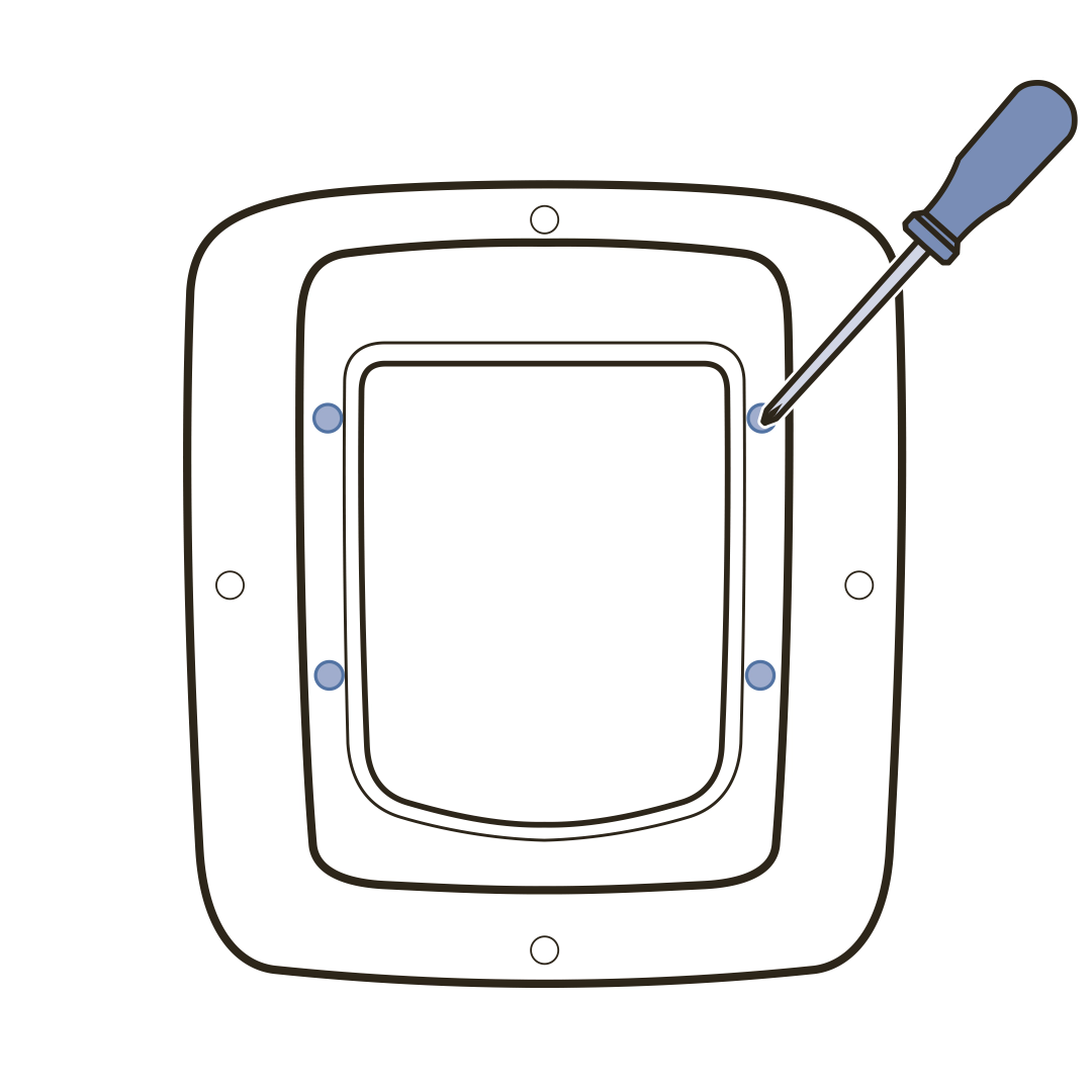 Secure exterior frame to adaptor