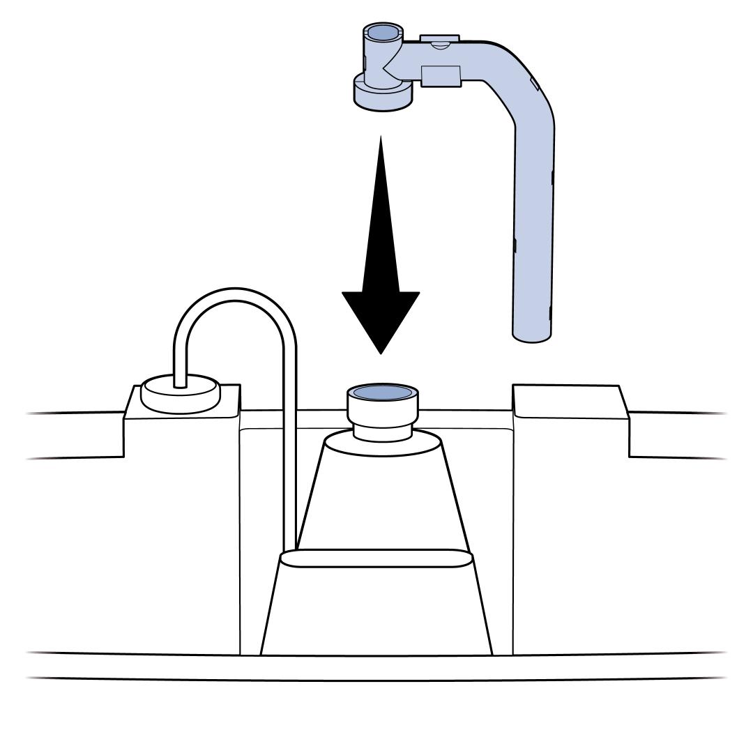 Place Connection Tube Into Filter Housing