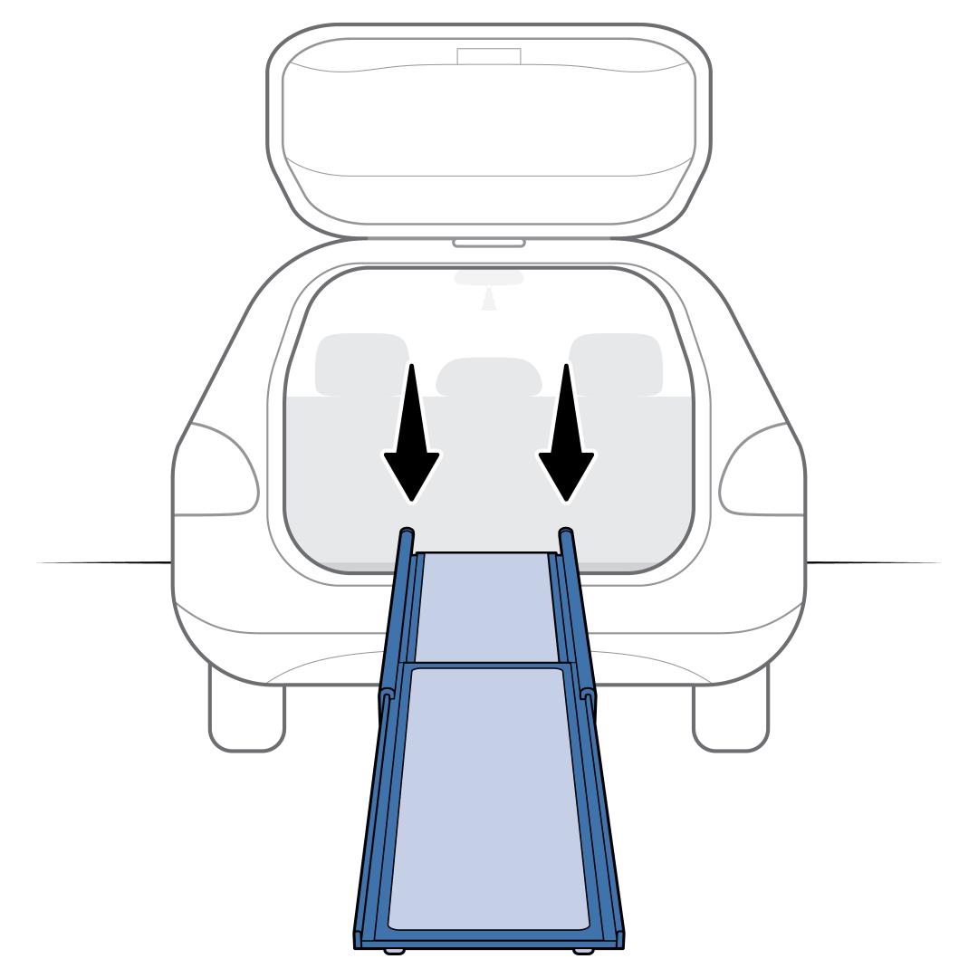 Place Ramp On Back Of Car