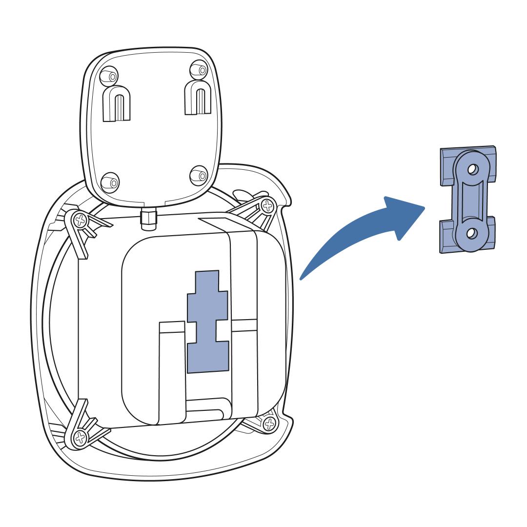 Remove mounting bracket from unit
