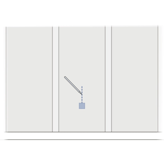 Mark pet door on wall