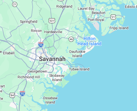 Map of the Invisible Fence of Savannah / Hilton Head Location
